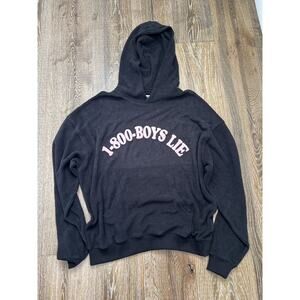 BOYS LIE BLACK 1-800 BOYS LIE RACER HOODIE